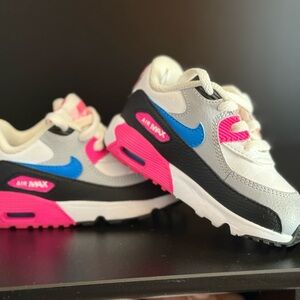 Nike Kids Air Max Sneakers - Gray, Pink, Blue